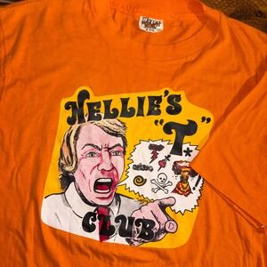 Vintage Don Nellie's T Club Don Nelson T-Shirt Mens XL Orange 1980s Evo's 19